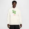 Nike Men's Club Pullover Hoodie In White
