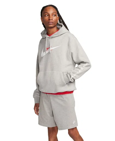 Nike Men's Club Relaxed-fit Logo Embroidered Shorts, Regular & Big & Tall In Gray