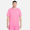 Nike Men's Club Short-sleeve Polo Shirt In Playful Pink/white