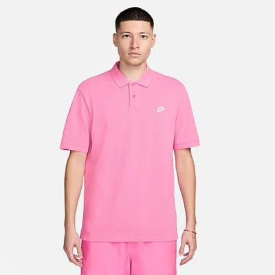 Nike Men's Club Short-sleeve Polo Shirt In Pink