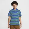 Nike Men's Club Striped Polo In Game Royal/white