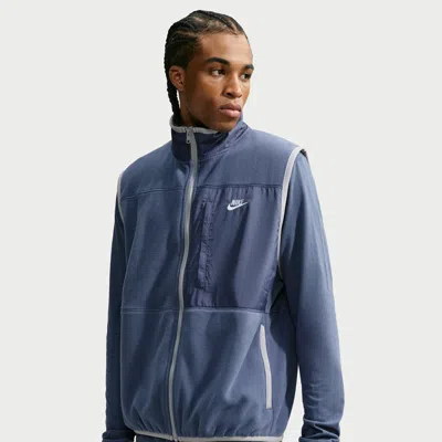 Nike Men's Club Therma-fit Vest In Blue