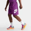 Nike Men's Club Woven Shorts In Viotech/white