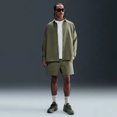Nike Men's Club Washed Chino Shorts In Green