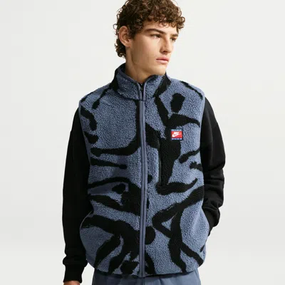 Nike Men's Club Winterized Fleece Full-zip Vest In Blue