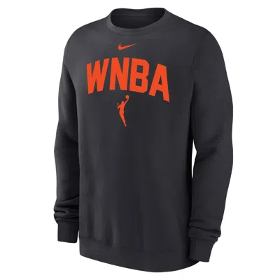 Nike Men's Club Wnba Fleece Crew-neck Sweatshirt In Black
