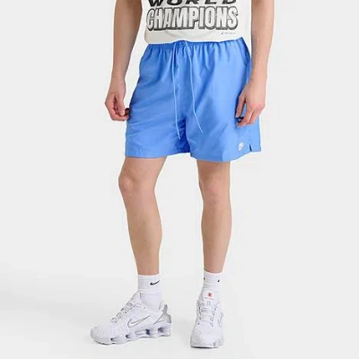 Nike Men's Club Woven 6" Flow Shorts In University Blue/white