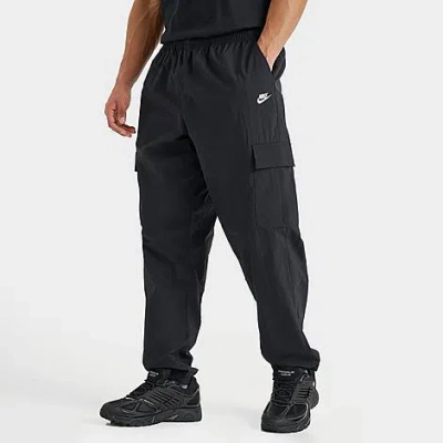 Nike Men's Club Woven Cargo Pants In Black/white