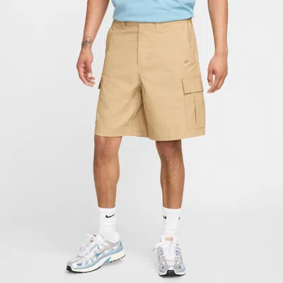 Nike Men's Club Woven Cargo Shorts In Brown