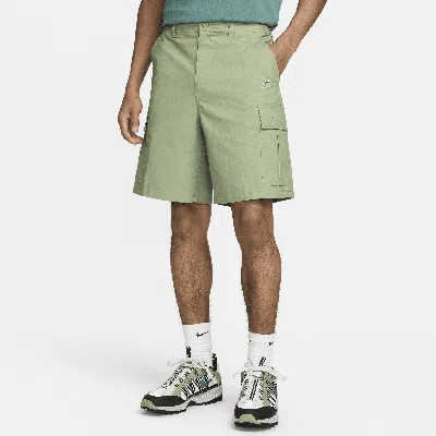 Nike Men's Club Woven Cargo Shorts In Oil Green/oil Green