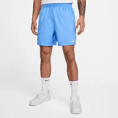 Nike Men's Club Woven Flow Shorts In University Blue/white