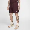 Nike Men's Club Woven Flow Shorts In Burgundy Crush/ White