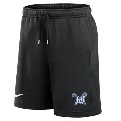 Nike Men's College Club Fleece (hampton University) Shorts In Black