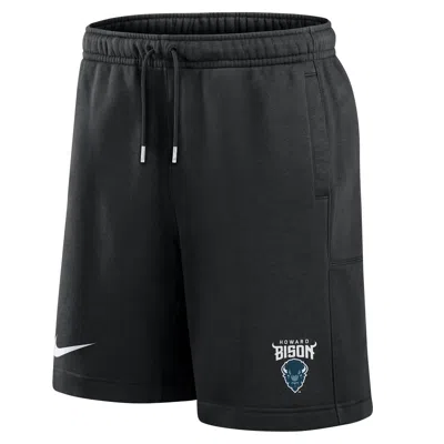Nike Men's College Club Fleece (howard University) Shorts In Black