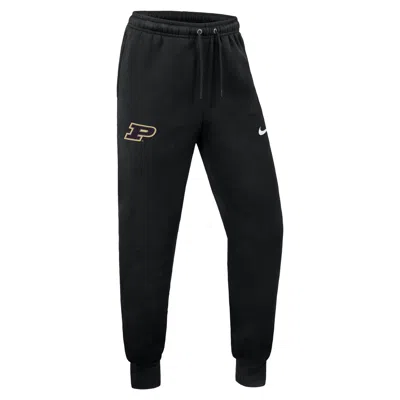 Nike Men's College Club (purdue) Fleece Jogger Pants In Black