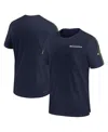 Nike Men's College Navy Seattle Seahawks 2024 Sideline Coach Uv Performance T-shirt In Navy,green