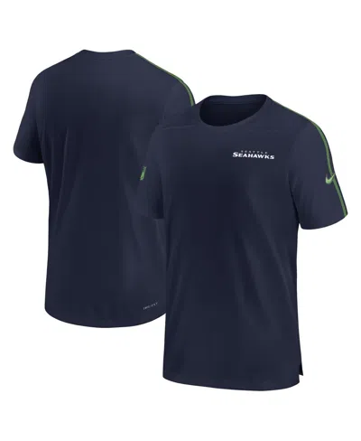 NIKE MEN'S COLLEGE NAVY SEATTLE SEAHAWKS 2024 SIDELINE COACH UV PERFORMANCE T-SHIRT