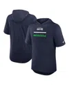 Nike Men's College Navy Seattle Seahawks Lockup Tri-blend Hoodie T-shirt In Blue