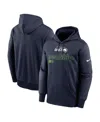 Nike Men's College Navy Seattle Seahawks Performance Pullover Hoodie In College Navy