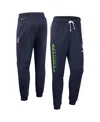 Nike College Navy Seattle Seahawks Sideline Ground Game Performance Taper Pants In Blue