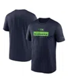 Nike Men's College Navy Seattle Seahawks Sideline Legend Performance T-shirt In College Navy