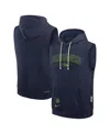 Nike Seattle Seahawks Sideline  Men's Dri-fit Nfl Sleeveless Pullover Hoodie In Blue