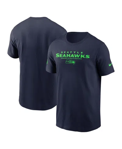 NIKE MEN'S COLLEGE NAVY SEATTLE SEAHAWKS SIDELINE PERFORMANCE T-SHIRT