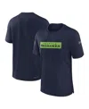 Nike Men's College Navy Seattle Seahawks Sideline Player Performance T-shirt In College Navy