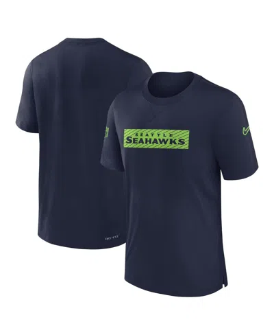 Nike Men's College Navy Seattle Seahawks Sideline Player Performance T-shirt