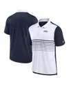 Nike Men's College Navy/white Seattle Seahawks Fashion Performance Polo In Navy,white