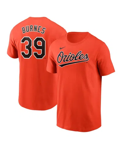 Nike Men's Corbin Burnes Orange Baltimore Orioles Fuse Name Number T-shirt