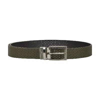 Nike Men's Core Perforated Reversible Belt In Green