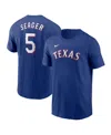 Nike Men's Corey Seager Royal Texas Rangers Fuse Name Number T-shirt In Blue