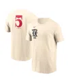 Nike Men's Corey Seager Natural Texas Rangers City Connect Fuse Name Number T-shirt In Neutral