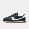 Nike Men's Cortez Leather Shoes In Black/sesame/white/gum Medium Brown