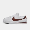 Nike Cortez Leather Sneakers In White And Red In Multi