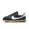 Nike Men's Cortez Leather Shoes In Black/sesame/white/gum Medium Brown