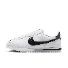 Nike Cortez Leather Sneakers In White And Black In White