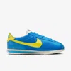 Nike Cortez Suede And Leather-trimmed Shell Sneakers In Blue
