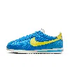 Nike Cortez Suede And Leather-trimmed Shell Sneakers In Blue