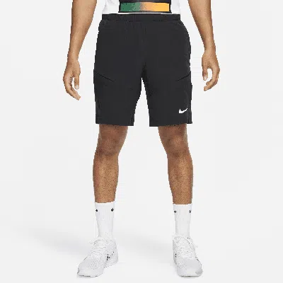 Nike Men's Court Advantage 9" Tennis Shorts In Black,black,(white)