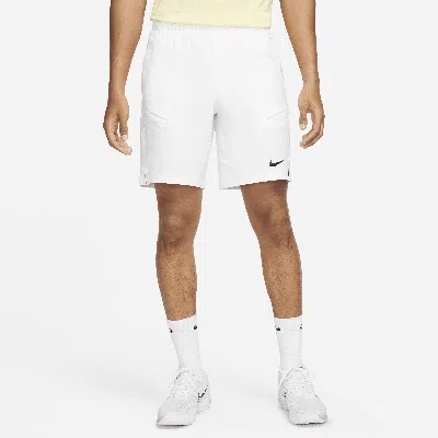 Nike Men's Court Advantage 9" Tennis Shorts In White