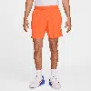 Nike Men's Court Advantage Dri-fit 6" Tennis Shorts In Orange