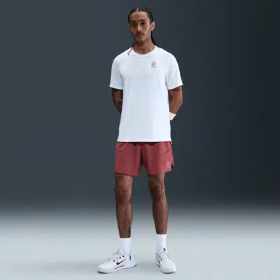 Nike Men's Court Advantage Dri-fit 6" Tennis Shorts In White