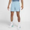 Nike Men's Court Advantage Dri-fit 7" Tennis Shorts In Blue