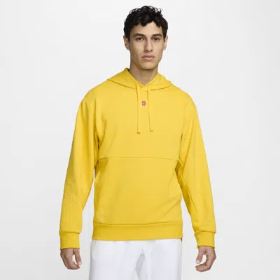 Nike Men's Court Fleece Tennis Hoodie In Yellow