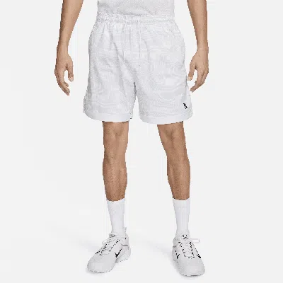 Nike Men's Court Heritage 6" Dri-fit Tennis Shorts In White