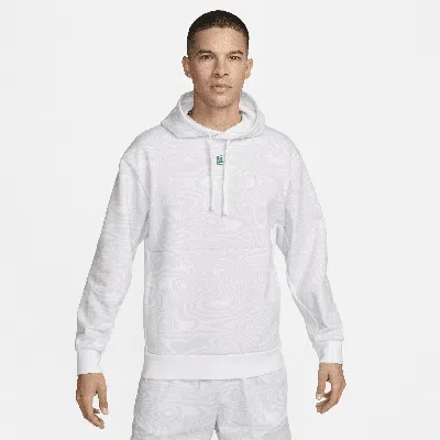 Nike Men's Court Heritage Dri-fit Fleece Tennis Hoodie In White