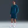 Nike Men's Court Heritage Dri-fit Fleece Tennis Shorts In Blue
