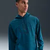 Nike Men's Court Heritage Dri-fit French Terry Tennis Pullover Hoodie In Blue
